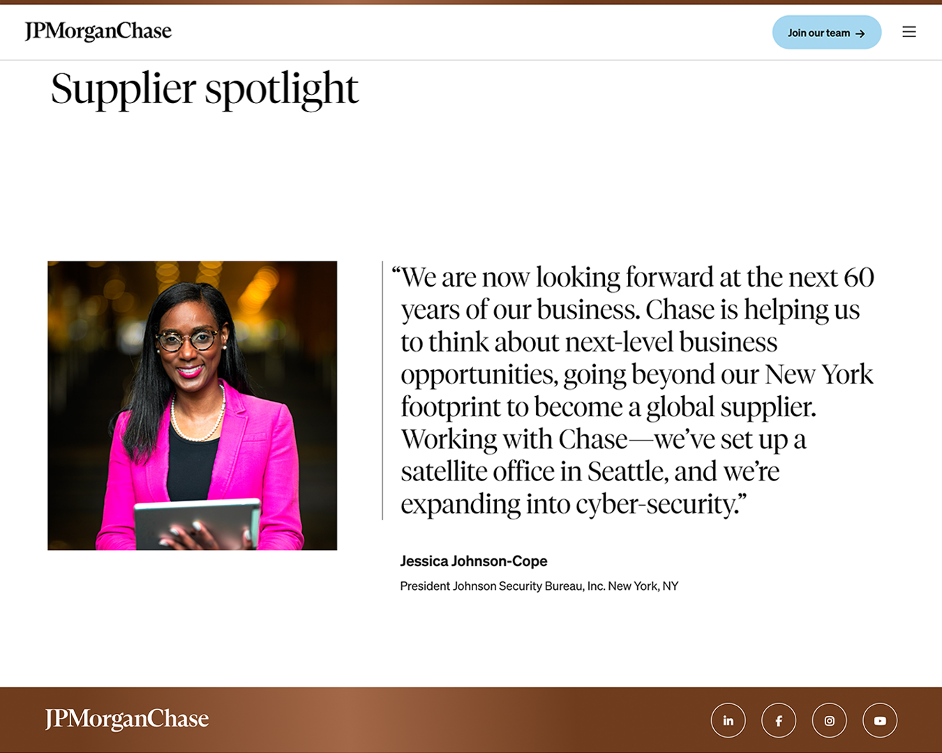 JPMorgan Global Supplier Diversity Photo Series